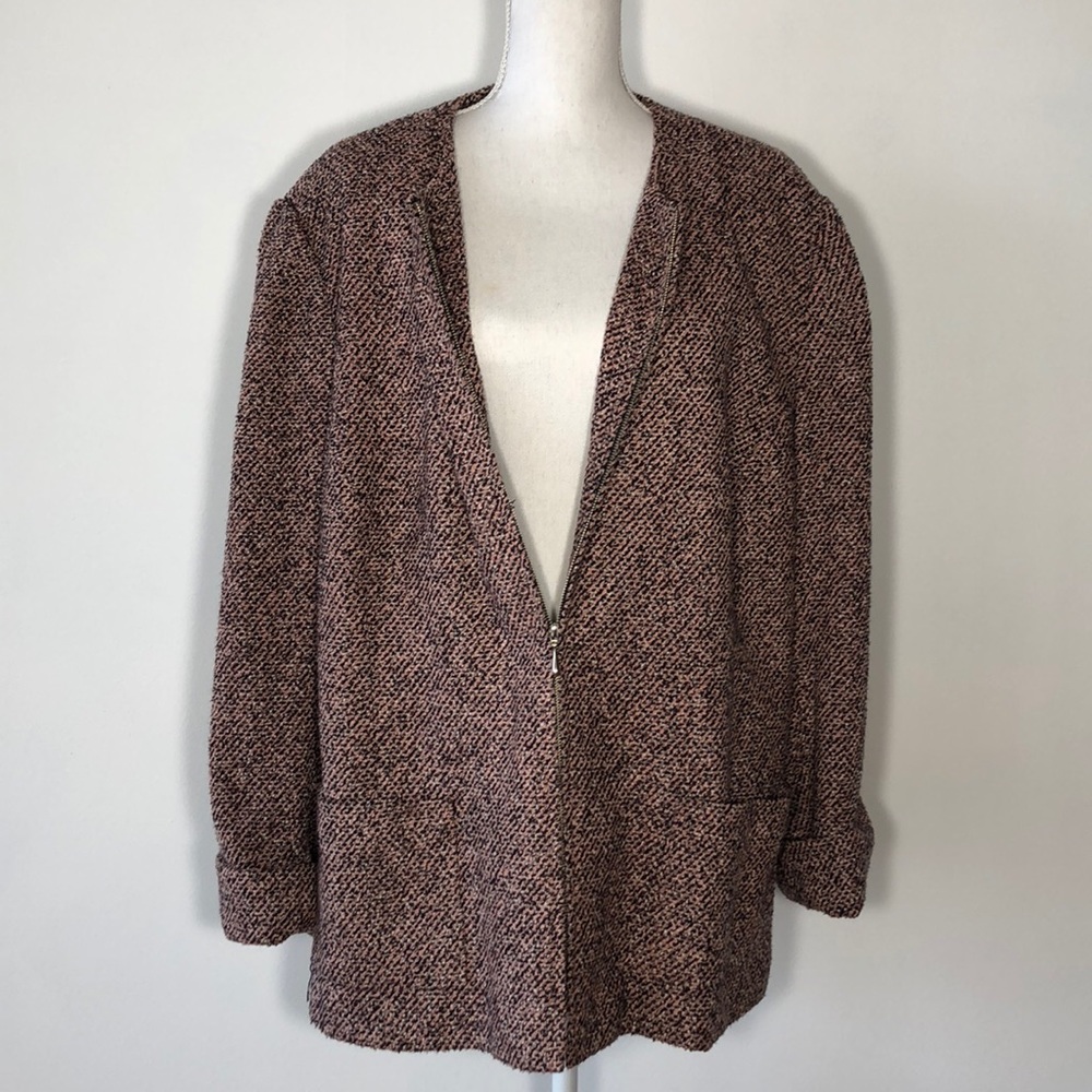 Emma James/Liz Claiborne 24W Boucle Mauve Jacket - Picture 3 of 7
